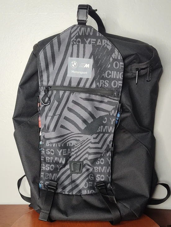 BMW Puma 50yrs Discontinued Motorsport Graphic Padded Backpack Unisex NWT