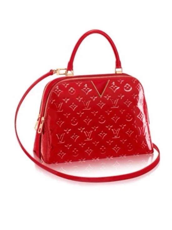 Louis Vuitton New Melrose Monogram patent leather two way bag RETAIL 3,500