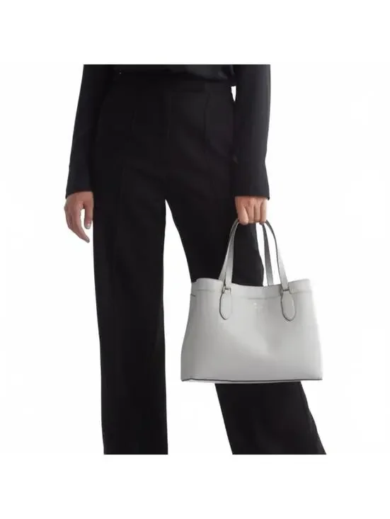 Kate Spade Sienna Medium Satchel Crossbody Bag PLATINUM GREY