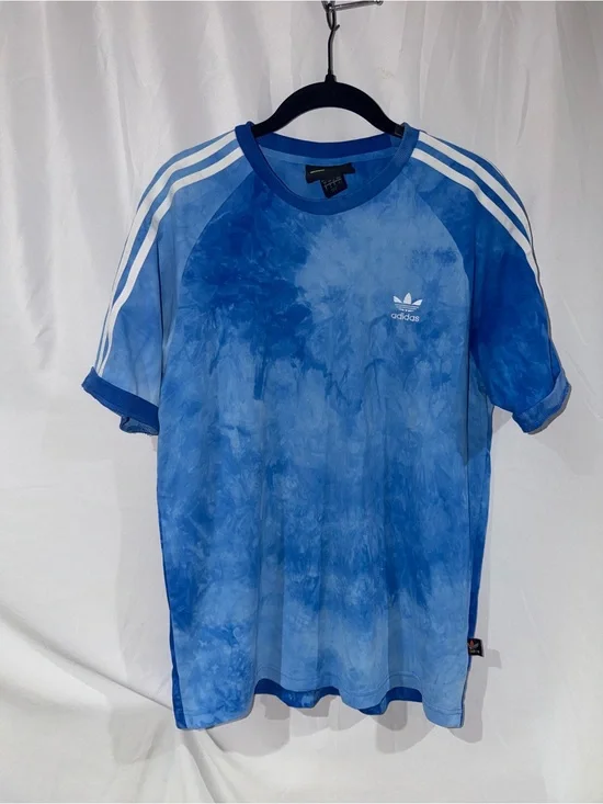 Adidas Pharrell Williams Hu Holi T-shirt Human Races Blue 3 Stripes Top M