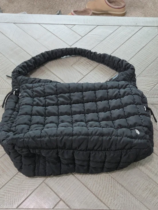 FP Movement by Free People Puffer Quilted Black Large Shoulder Bag Crossbody