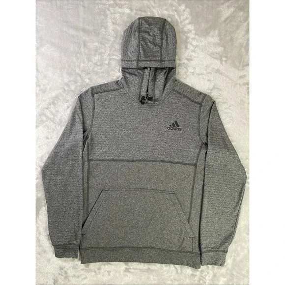 Adidas Ultimate Hoodie Mens Medium Grey Climawarm‎ Athletic Training Pullover