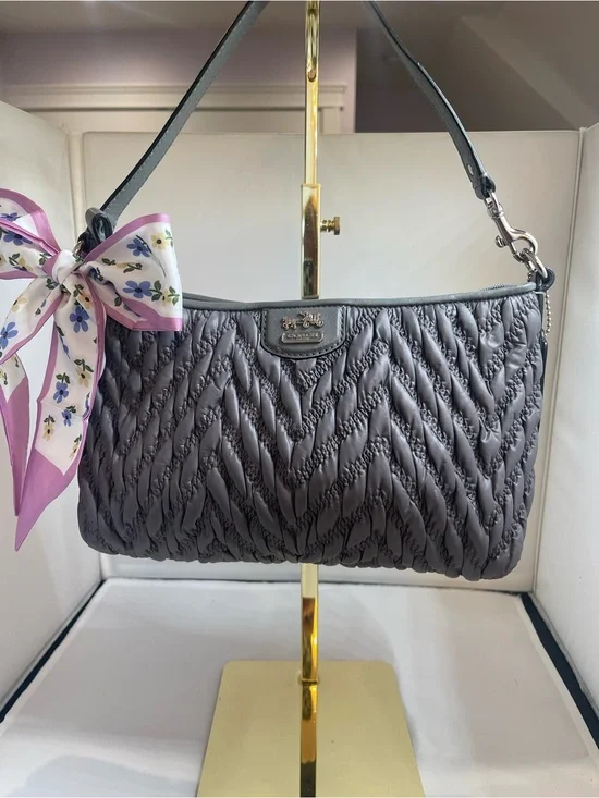 Coach 70th Anniversary Madison quilted chevron nylon demi shoulder bag