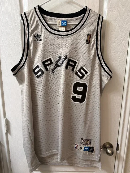 NWT Adidas Hardwood Classics San Antonio Spurs Tony Parker Throwback Jersey XL