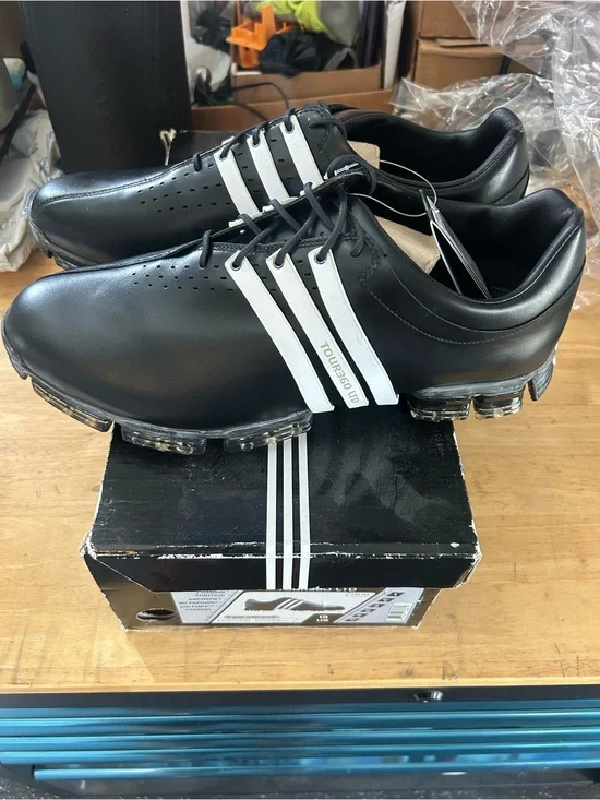 adidas Tour360 LTD Men's Golf Shoes US 13 Black/White Waterproof Spiked