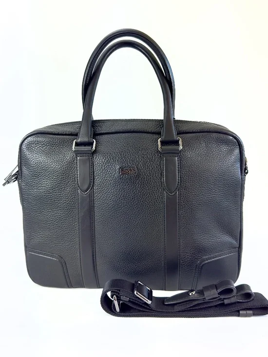 HUGO BOSS Morval Men's business Leather briefcase/Messenger bag #50261682