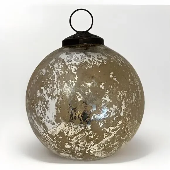 Lg Mercury Glass Kugel Style Pottery Barn 3.5