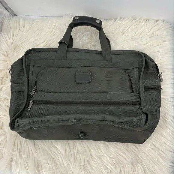 Tumi 225M3 carry on laptop briefcase bag Deep Forrest Green **no Shoulder Strap‎