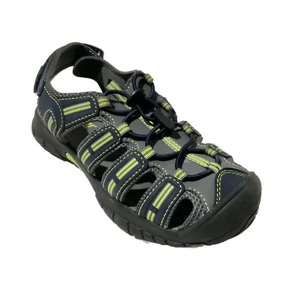 Khombu Dillon Breathable Closed Toe Sandals Gray Kids 2