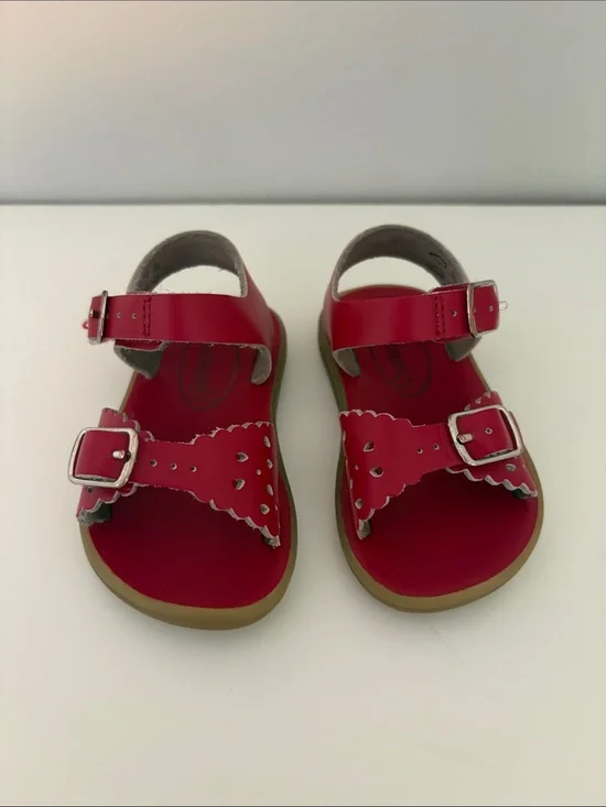 Footmates Red Leather Sandals