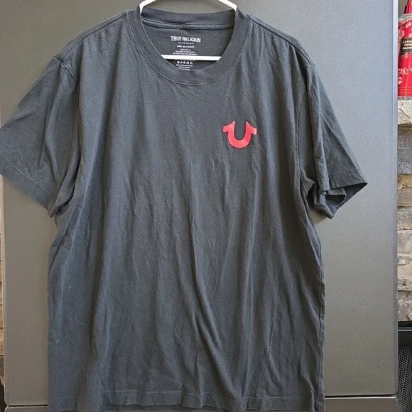 True Religion World Tour Mens Black Buddha Logo Sz 2XL/Used