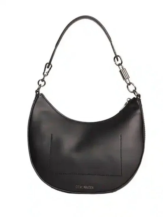 Steve Madden Black Crescent Shoulder Bag