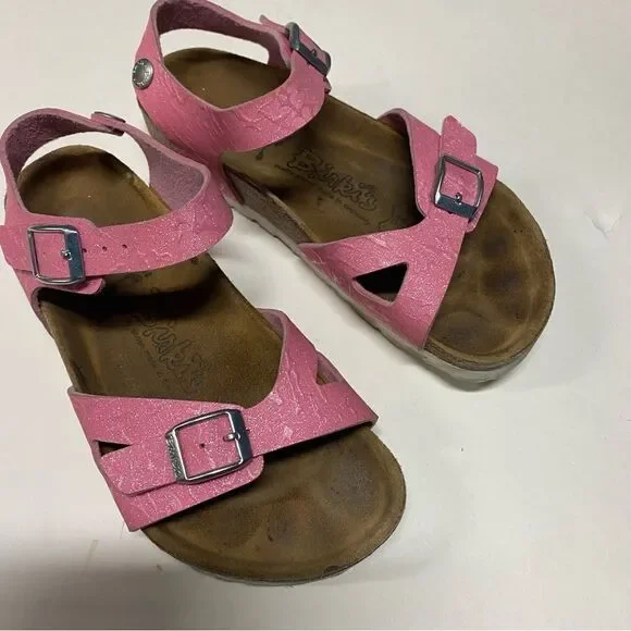 Birkenstocks Birki Rio pink sparkle kids girl toddler strap sandal 210/ 33/ 2.5