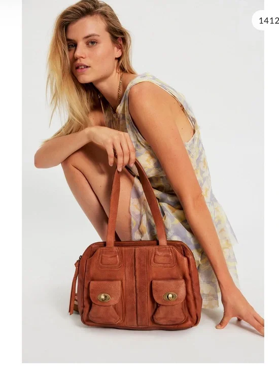 Free People Billie Bowler Bag Cognac NWT