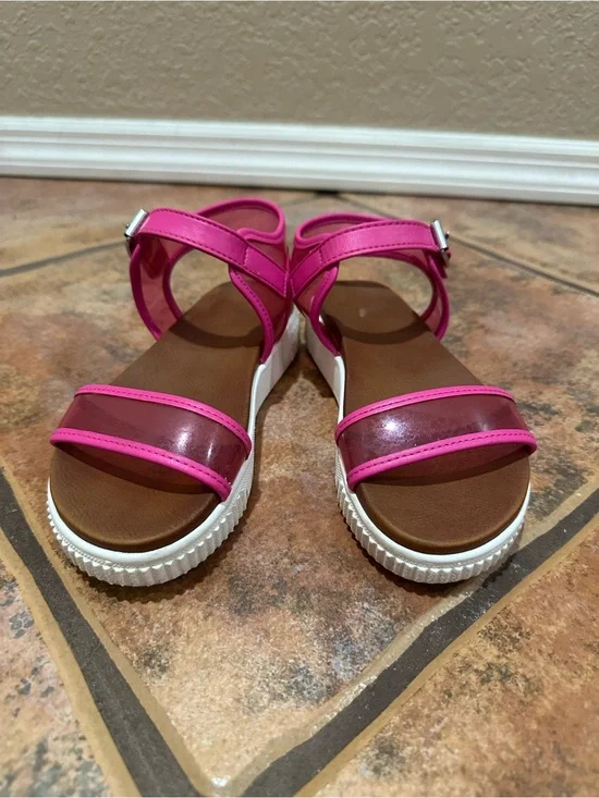 MIA Kids Pink Jelly Platform Sandals | Size 1