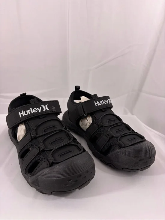 NWT Hurley Youth Size 1 Black Closed-Toe Sandals