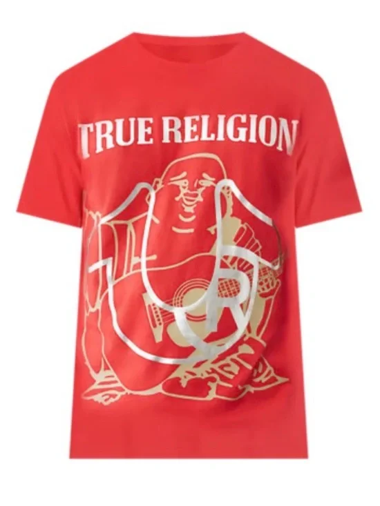 True Religion Red Short-Sleeve Graphic Logo‎ Tee