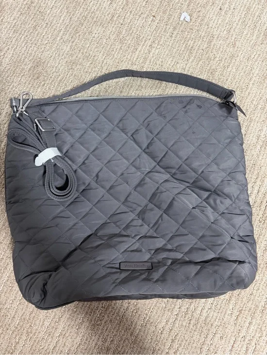 Vera Bradley Microfiber Bucket Crossbody - Carbon Gray