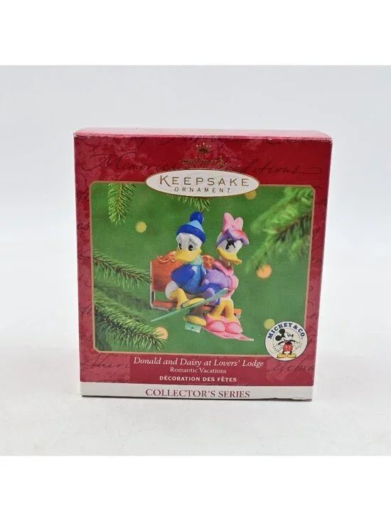 Hallmark Keepsake Ornament Donald & Daisy At Lovers Lodge Vintage 2000