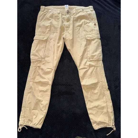 TRUE RELIGION Mens Beige Cargo Pant Relaxed Fit Size‎ 38