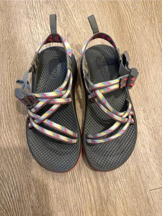 Chaco Kids' Multicolor Strap Active Sandals - Gray Base youth size 3