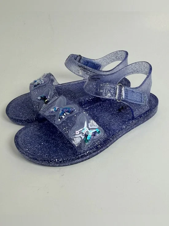 Target Kids Glitter Jelly Sandals with Sequin Butterflies - Purple