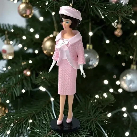 Vintage Hallmark Barbie Ornament 2005 Fashion Luncheon QX2305 in Box Pink Suit