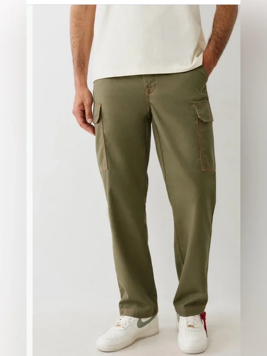 True Religion Cargo Pants KALANATA/PAPAYA ORANGE size 32 NWT