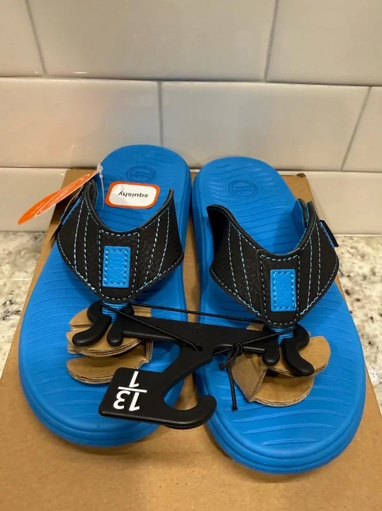 Boys Wonder Nation Squishy Sport Flip Flops Size 13/1 NWT