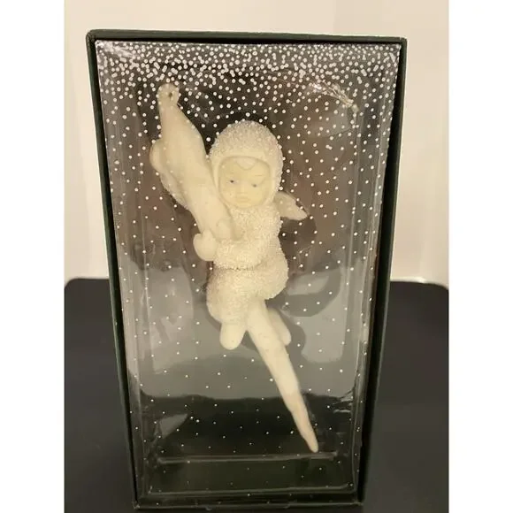 Vintage Dept 56 Snowbabies Christmas Ornament WEE This Is Fun! Set 2 New‎ in Box