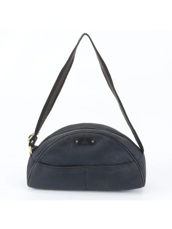 Gucci Leather Canvas Shoulder Bag Hand