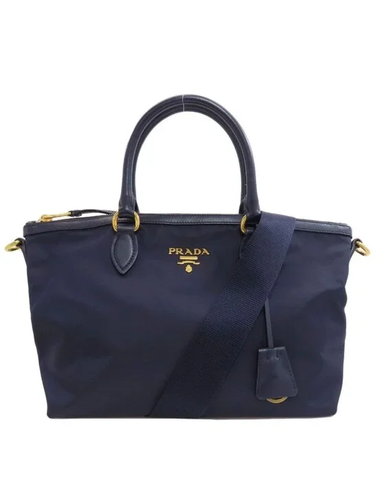 Prada Logo 2-Way Handbag Nylon