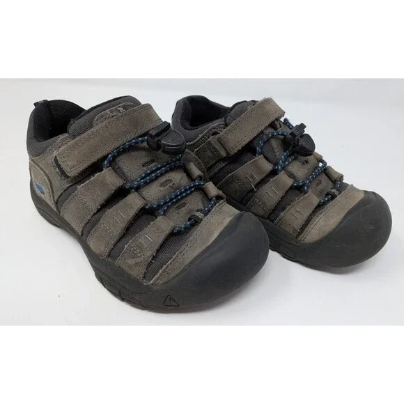 KEEN Newport Kids Size 13 Gray Leather Closed Toe Sport Sandals Adjustable