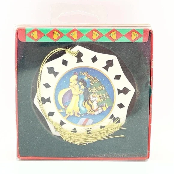 Vintage 1994 Disney Store It's A Small World Aladdin Ornament Porcelain‎ Tassel
