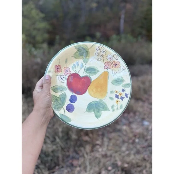Gibson FRUIT GROVE Dinner Plates hand painted cottage‎ 11-1/4