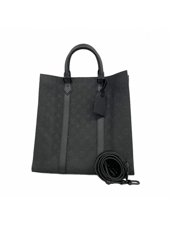 Louis Vuitton Tote Monogram Taurillon Sac Plat Noir 2-Way