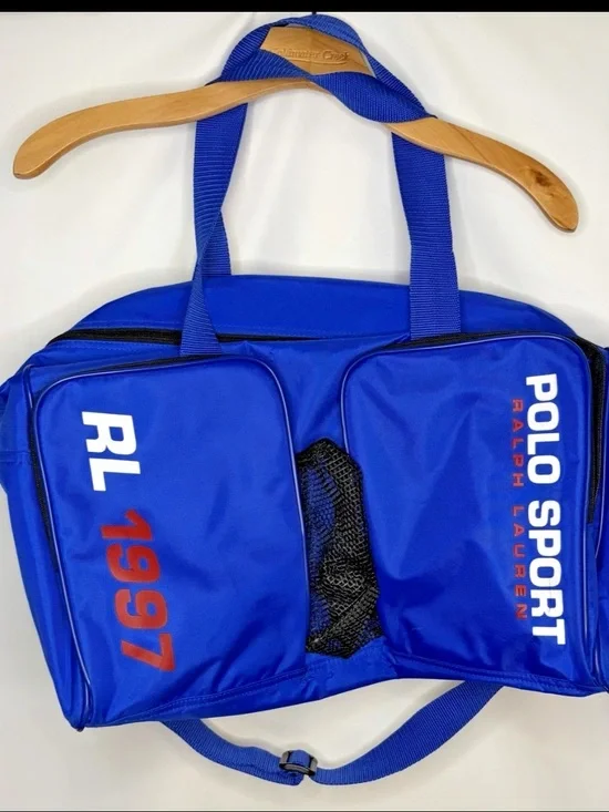 Vintage Polo Sport by Ralph Lauren Royal Blue Duffel with Red Accents