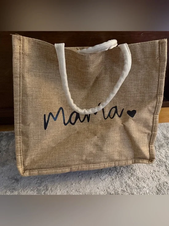 Mama Canvas Tote Bag in Natural
