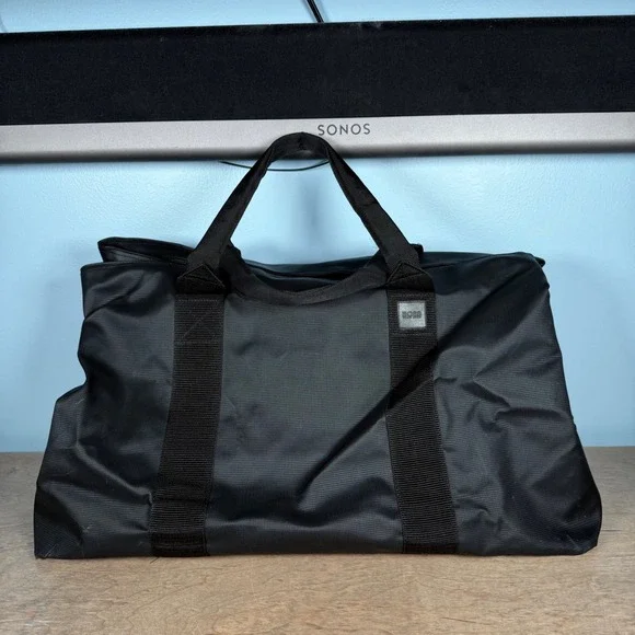 Hugo Boss Duffel Bag Mens Large Black Nylon Travel Gym Weekend Carryall
