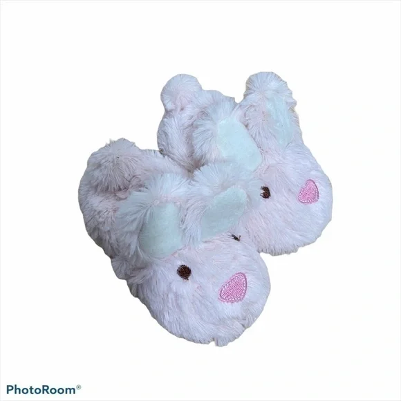 Laura Ashley Bunny Slippers Kids 7/8 Toddler Pink