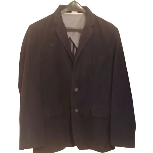 J. Crew Men's 100% Cotton Blue Corduroy Blazer Sz L
