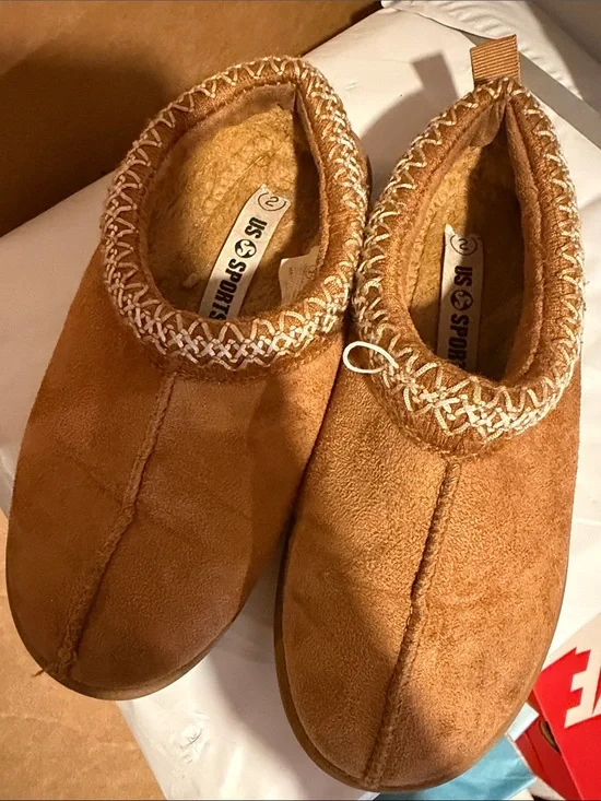 Kids' Cozy Slip-On Slippers - Brown