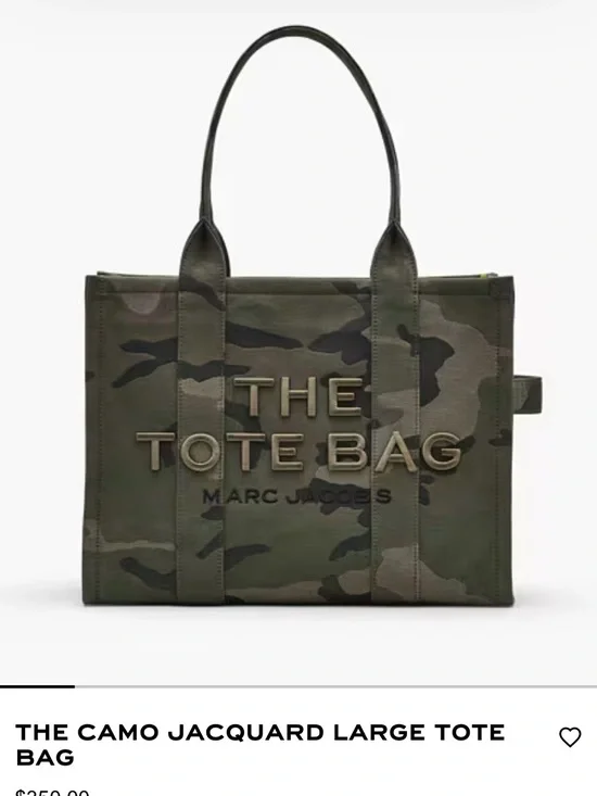 Marc Jacobs Camo Canvas 'The Tote Bag' in Green