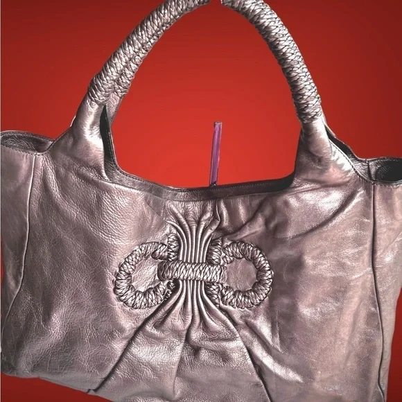 Large Platinum Ferragamo Tote