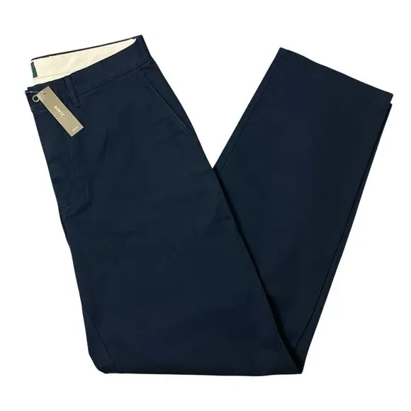 J Crew Pants Mens 32x34 Navy Cotton Classic Chino‎ Straight Casual Preppy BE611