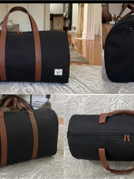 Herschel Supply Co. Black Duffel with Brown Trim