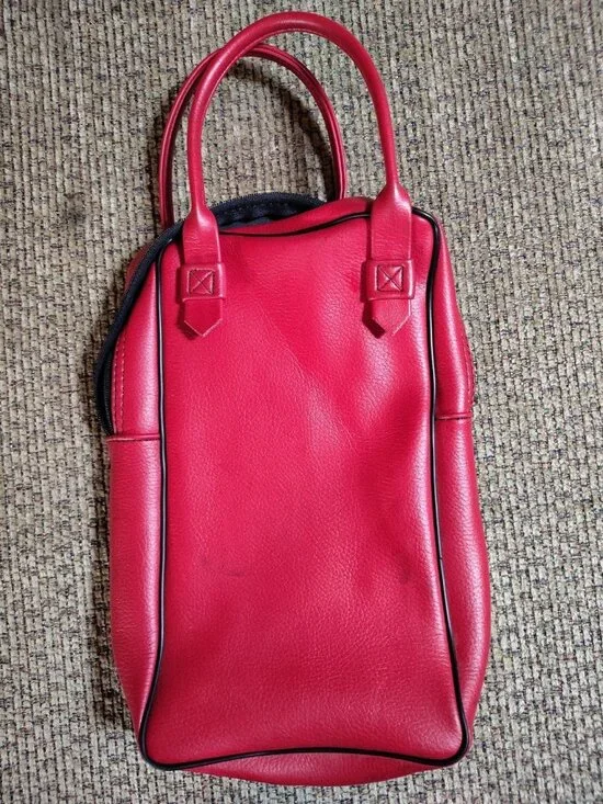 Vintage Hazel Wine Bag Holder Red Made In USA Retro Cottage Stillwell