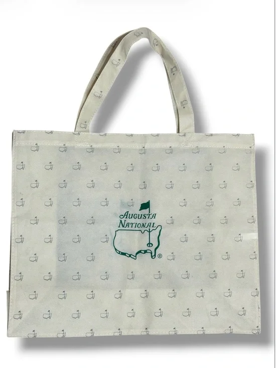 Augusta National Shopping Tote Bag Green and Cream Golf Masters