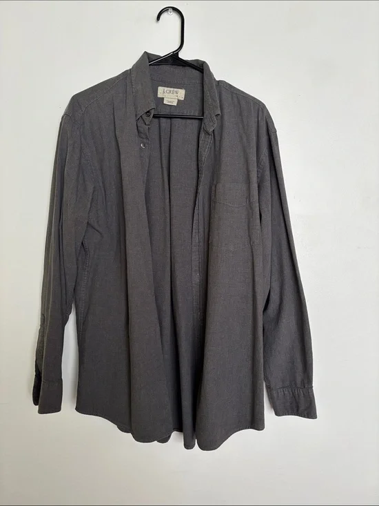 J. Crew Men's Charcoal Lightweight Shirt Jacket