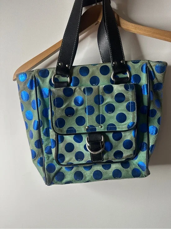 Marc Jacobs Polka Dot Suede Tote Purse